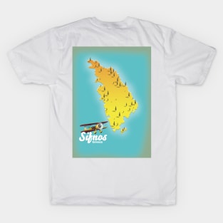 Sifnos Greece retro map T-Shirt